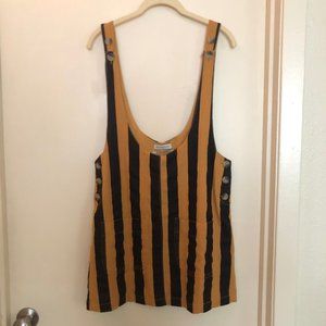 Urban Outfitters Stripe Overalls Mini Dress